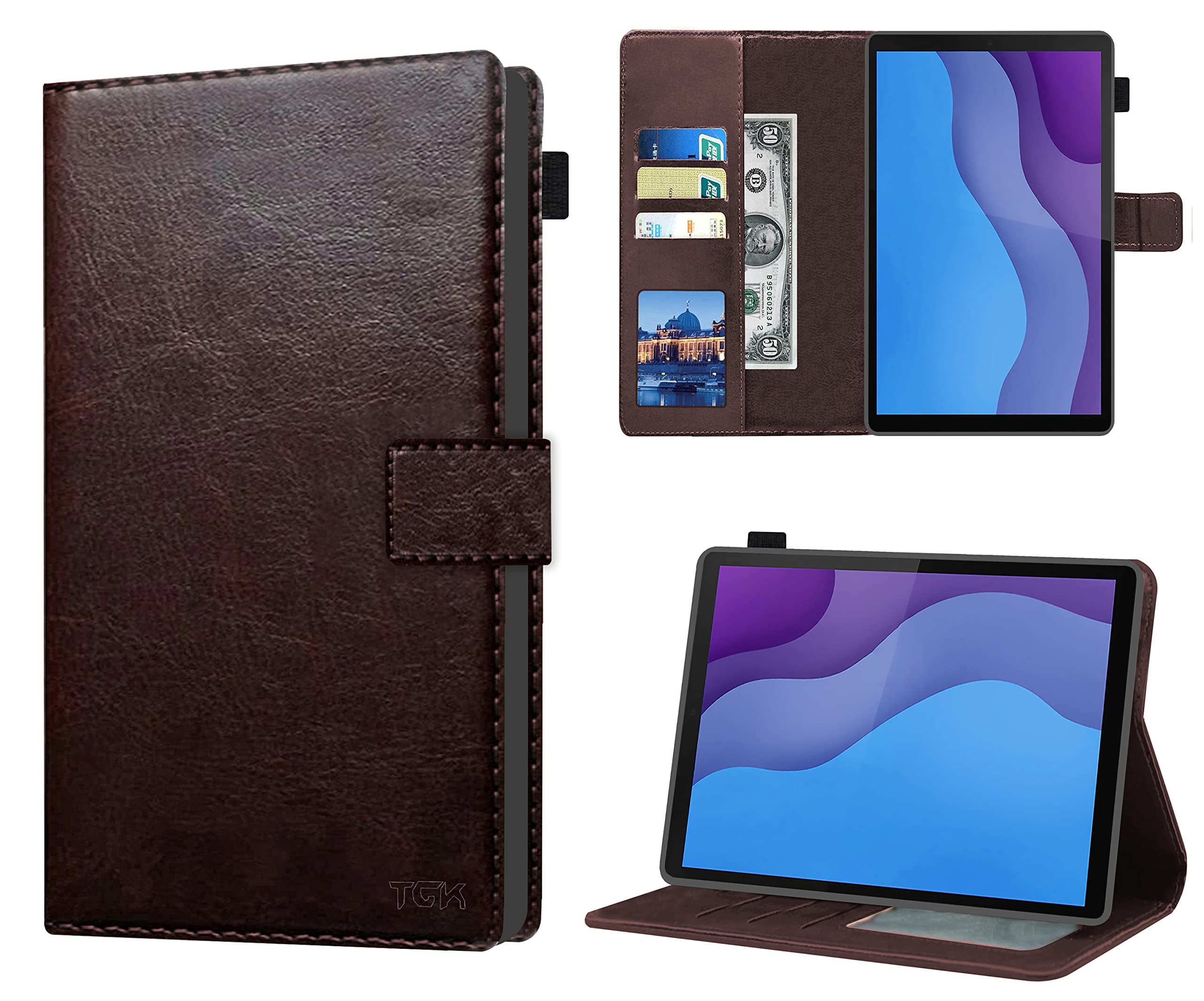 TGK Multi Protective Wallet Leather Flip Stand Case Cover for Lenovo Tab M10 HD 2nd Gen TB-X306X / Smart Tab M10 HD 2nd Gen TB-X306F, Chocolate Brown (B08W58ZQLP) Amazon Price History, Amazon Price Tracker