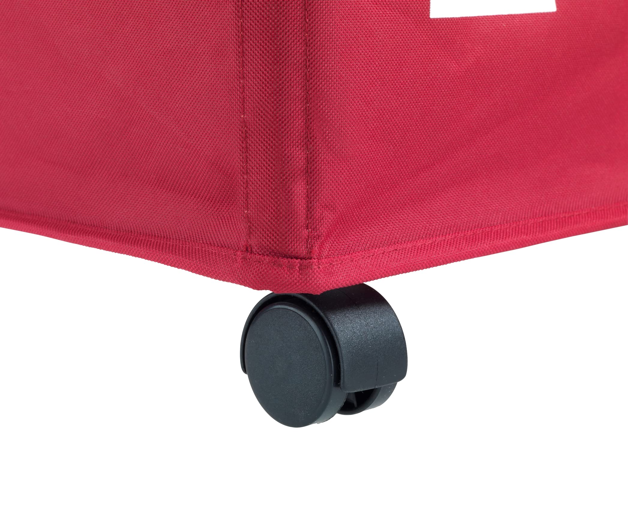 WENKO Portabiancheria Trivo rosso - cesta della biancheria Capacità: 116 l, Poliestere, 56 x 60 x 35 cm, Rosso