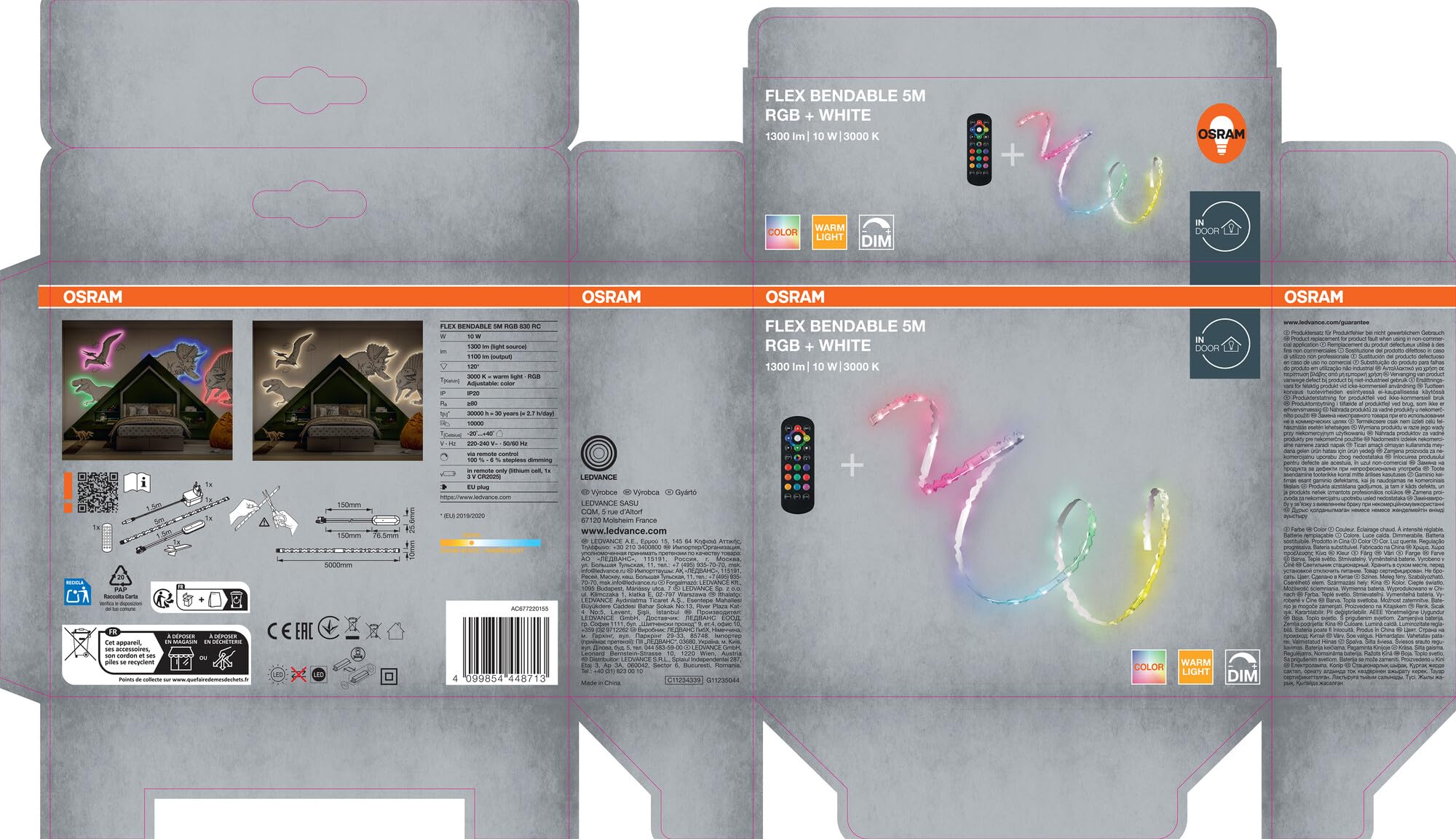 Osram Flex Bendable RGBW LED Streifen 5M für innen