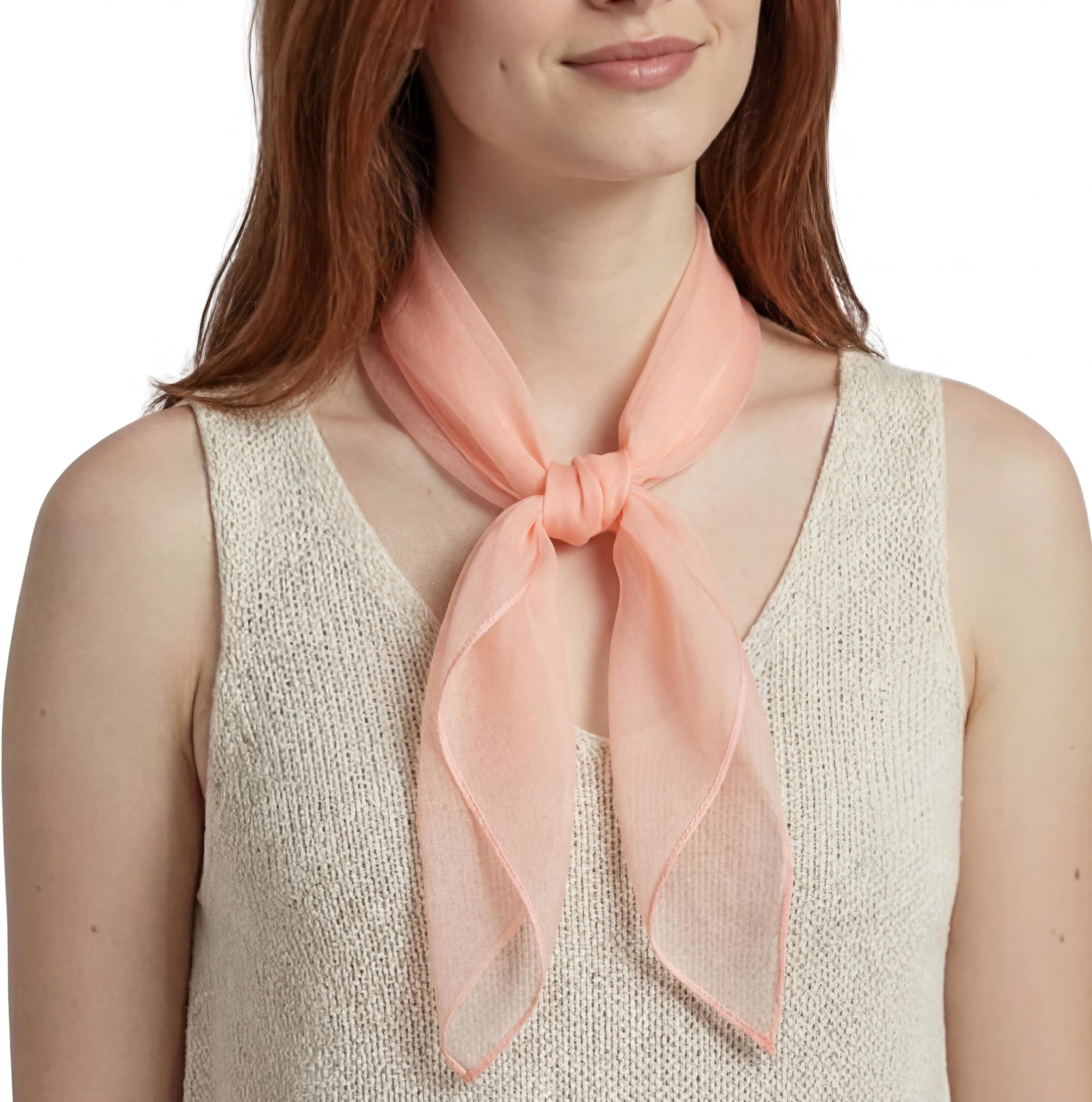Basic Sense Square Chiffon Scarf Bandana for Women, Head Scarf Hair Wrap