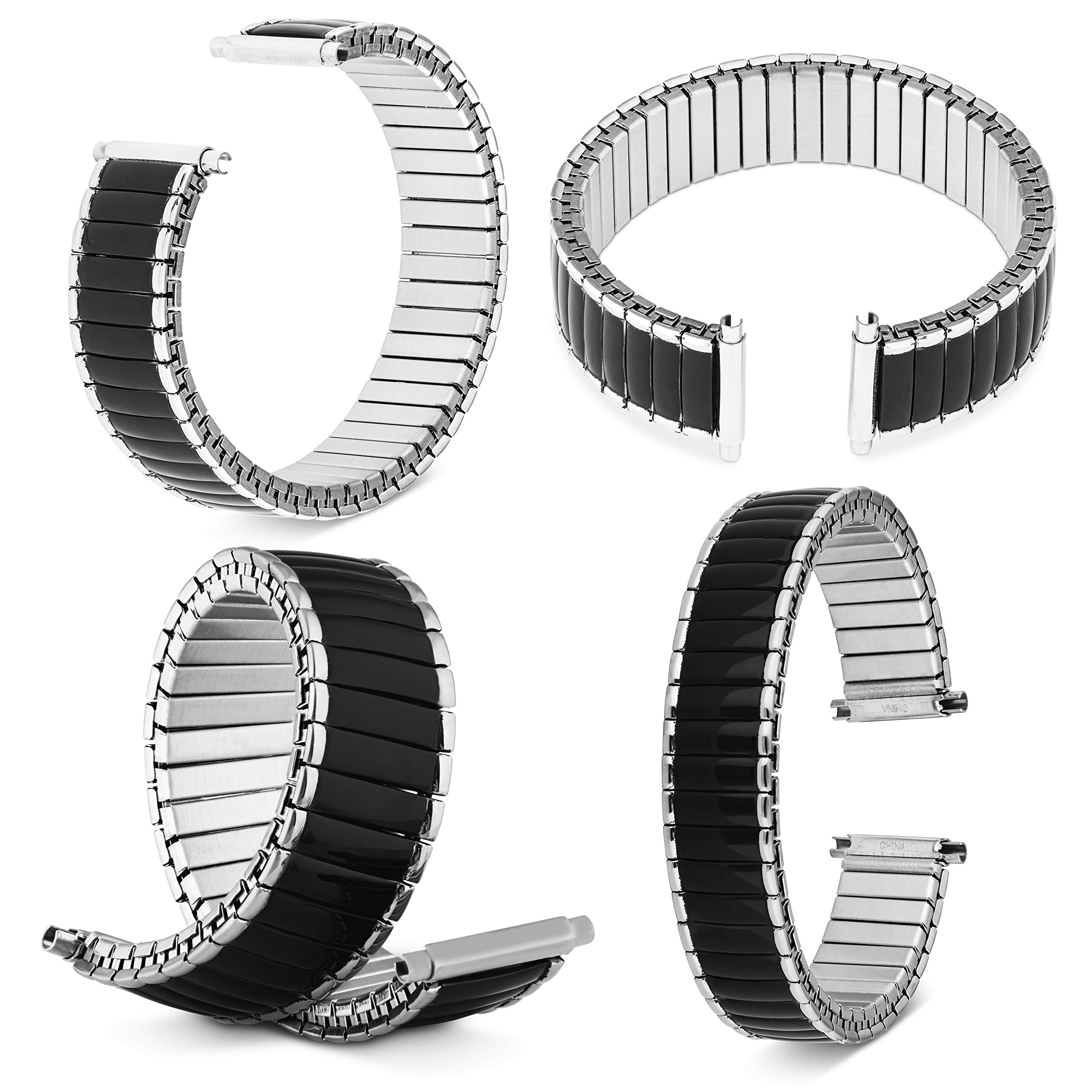 UNITED WATCH BANDS for Men & Women Expandable | Choice of Colors | Universal Fit 16mm, 18mm, 19mm, 20mm, 21mm,and 22MM | Includes 2 Spring Bars