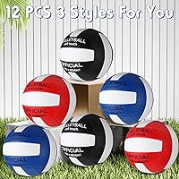 Vista 7 de Jexine 12 unidades de voleibol oficial tamaño 5 a granel impermeable recreativo suave voleibol con 2 bombas de entrenamiento interior al aire libre
