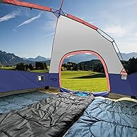 Vista 3 de Tents for Camping 4 Person Tent Waterproof Windproof Double Layer Camping Tent, Easy Setup Dome Tent with Large Mesh Windows & Wider Door for