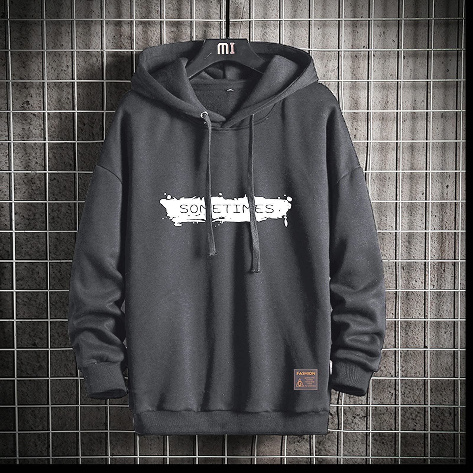 Moshtashio Felpa Uomo con Cappuccio Unisex Hip Hop a Maniche Lunghe Sweatshirt Pullover Uomo Felpe Stampa di Lettere Hoodie Uomo Autunno Inverno