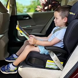 PIDO Car Seat Protector for Child Car Seat, 2 Pack Carseat Cover for Child Carseat with Thick Padding and Storage Pockets, Waterproof Protection for Vehicle Leather Upholstery