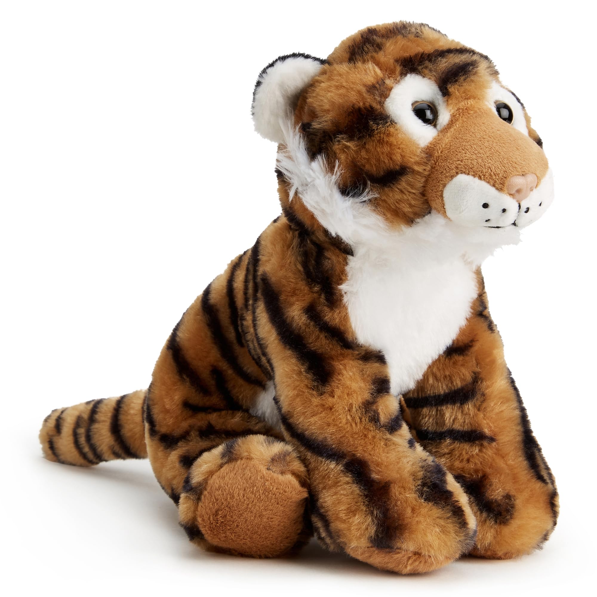 Zappi Co Mark the Tiger Plush Toy (22cm) Striped Jungle Cat - Soft, Cuddly, 100% Recycled - Majestic Feline Friend — view 2