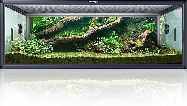 Phailazoo 85 Gallon Reptile Tank - 48x24x18 Inch Front Opening Vivarium