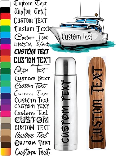 Miniatura 3 de Diseño personalizado con tu propio nombre – Barco, parabrisas automotriz, letra de nombre gráfico para puerta de vehículo, calcomanía de vinilo