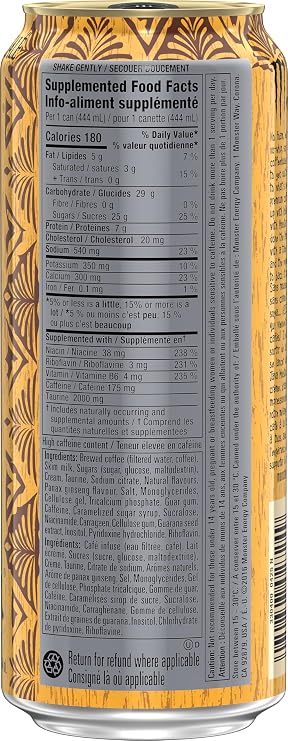 Monster Java Salted Caramel Cans, 444 mL, 12 Pack