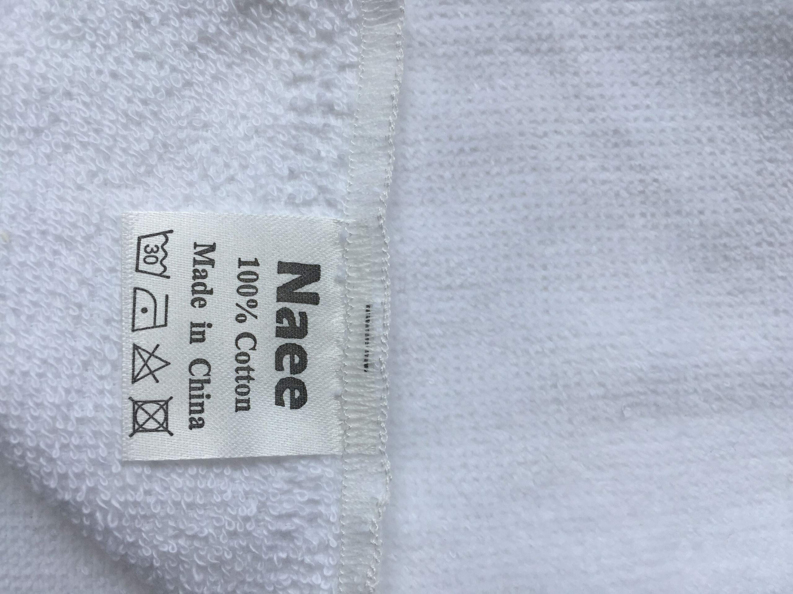 Forro de algodón de rizo lavable para casco duro (6 piezas, blanco, tamaño grande de 6 pulgadas y 12 pulgadas)