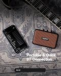Leo Jaymz Mini Amplificateur de guitare - 5W Dual Speaker BT Amplificateur de guitare sans fil, batterie rechargeable, mode propre/overdrive, casque Jack, idéal pour la pratique & Performance (Noir)