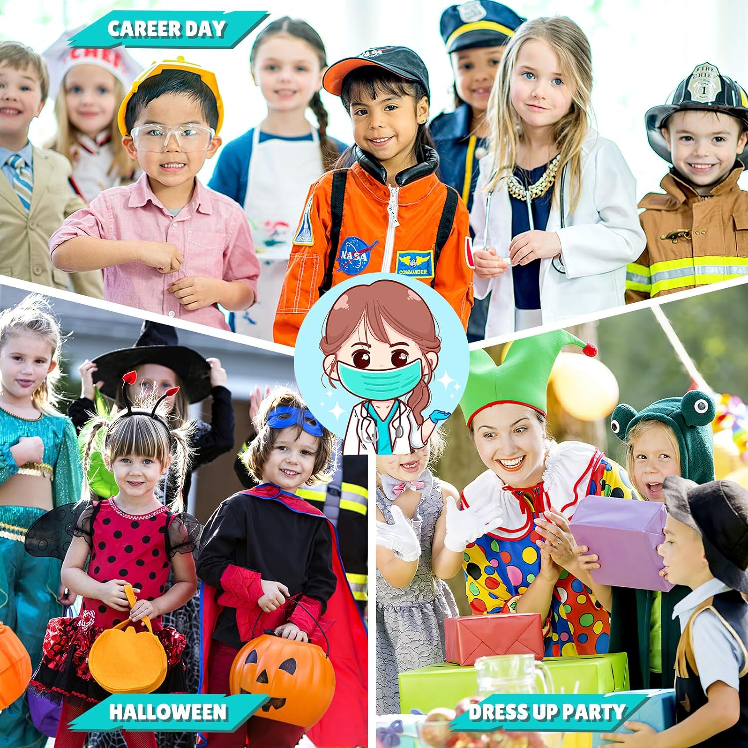 GIFTINBOX Doctor Costume for Kids Doctor Lab Coat for Kids Real Stethoscope, Girls Halloween Costumes for Kids age 3-11 - Image 5