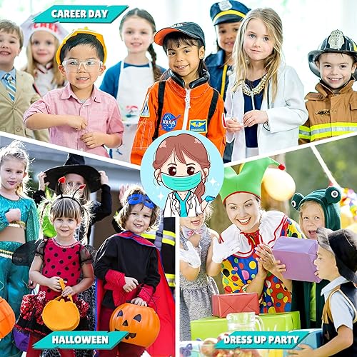 Miniatura 6 de GIFTINBOX Disfraz de médico para niños, abrigo de laboratorio médico para niños, estetoscopio real, disfraces de laboratorio médico de Halloween