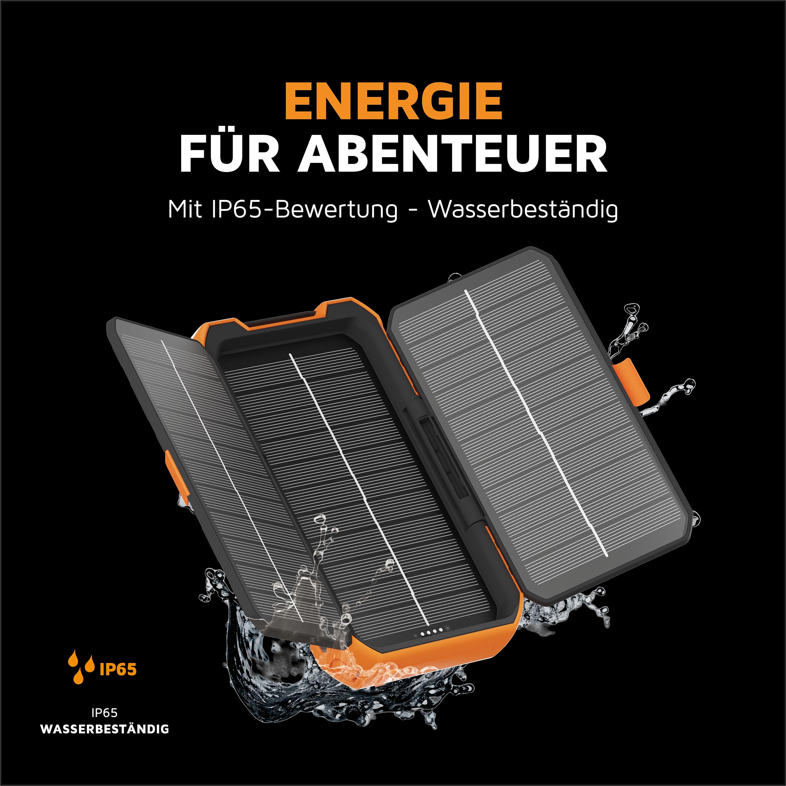 Xtorm Rugged Solar Powerbank 10.000 Black, Orange Neu