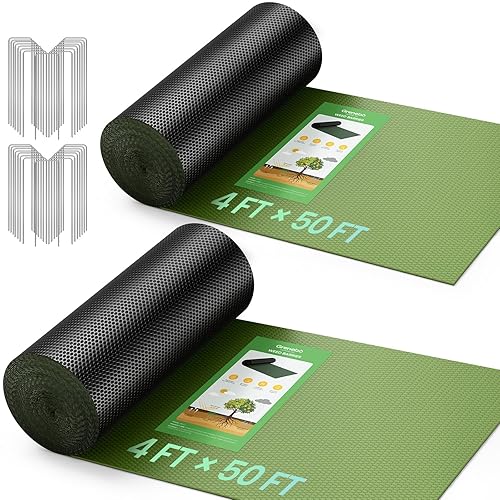Grenebo Weed Barrier Fabric, 4FT x 100FT, Non-Woven Landscape Fabric,