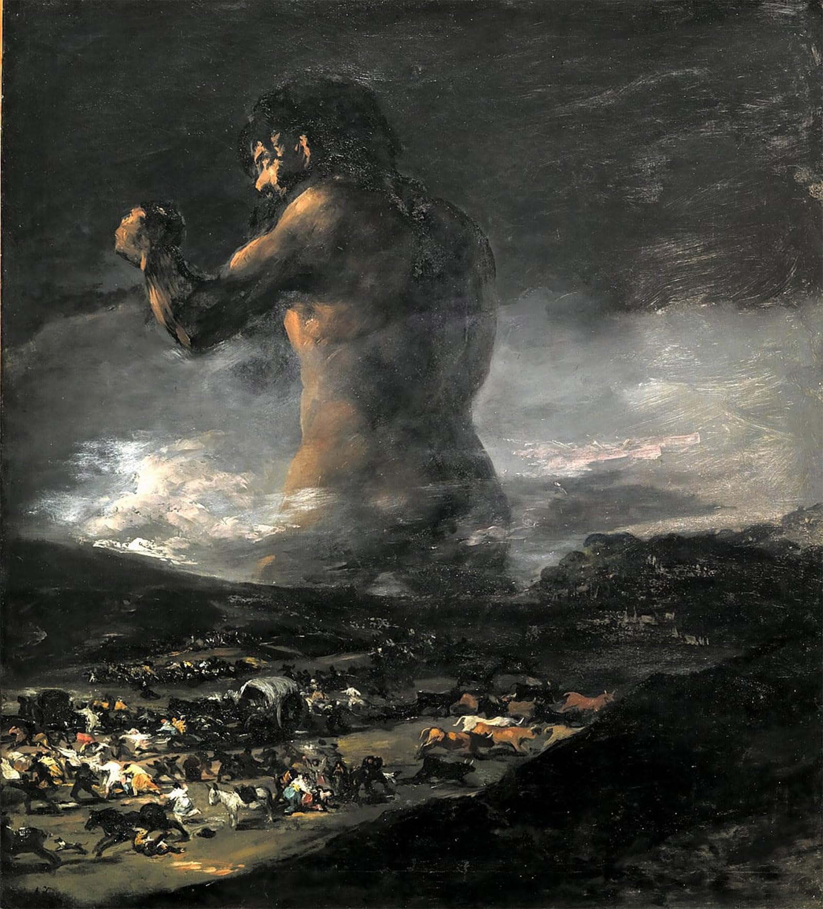 ARTXLXXBN Famous Painting Art Wall Decor Abstract Art Picture the Colossus by Francisco De Goya Animal Pictures for Home Decor 60x90cm