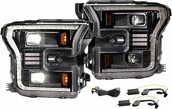 Morimoto XB Hybrid LED Headlights Fits Ford F-150 2015-2017 and Raptor 17-20, Plug and Play Headlight Assemblies LF550.2