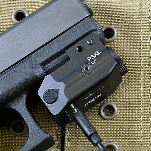 Miniatura 7 de HiLight - Tactical P3XL - Linterna estroboscópica de 300 lúmenes y láser individual (verde) - Aluminio de grado aeronáutico, batería USB recargable