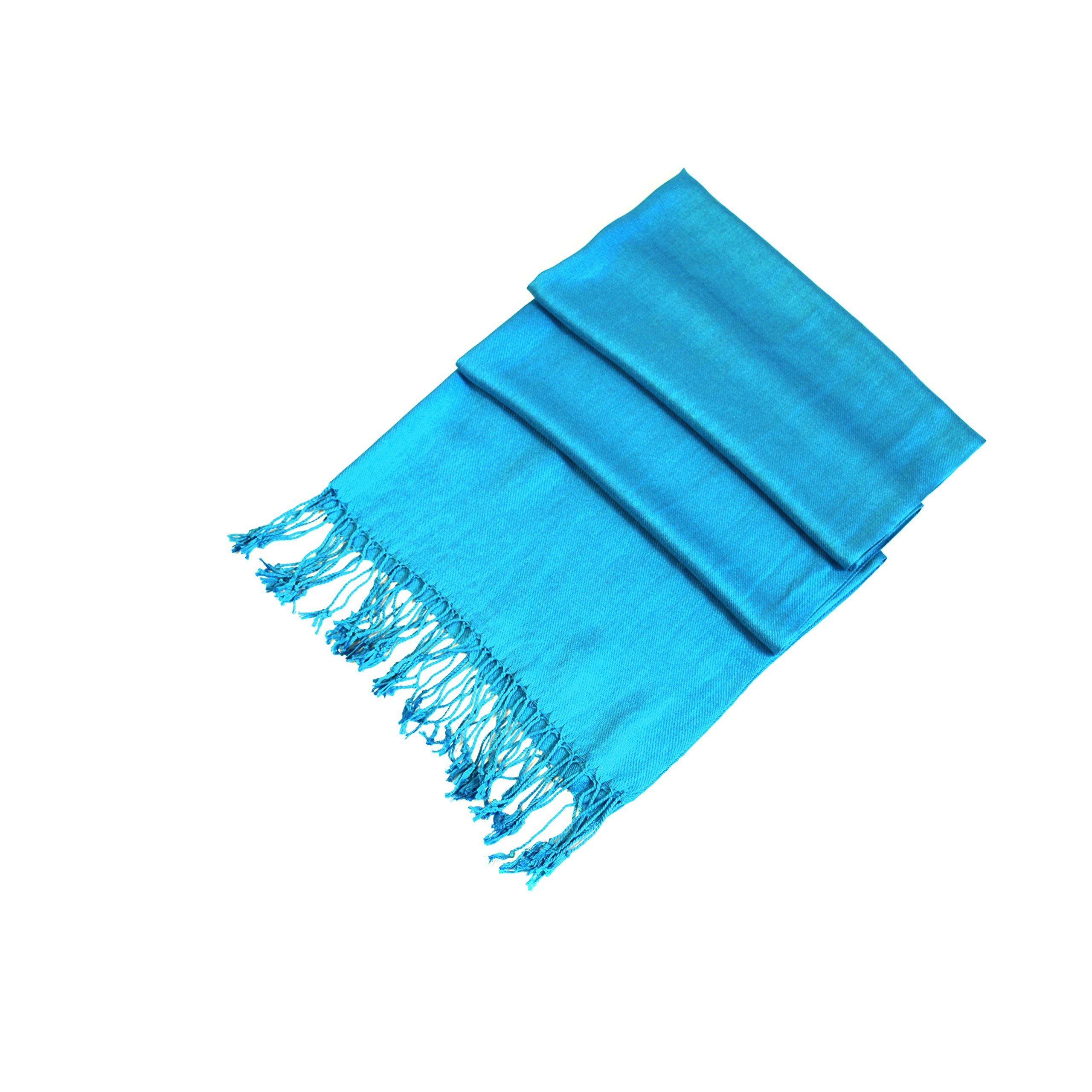 Pashmina Women's Turquoise Handcrafted Wrap Shawl Stole For (Turquoise)