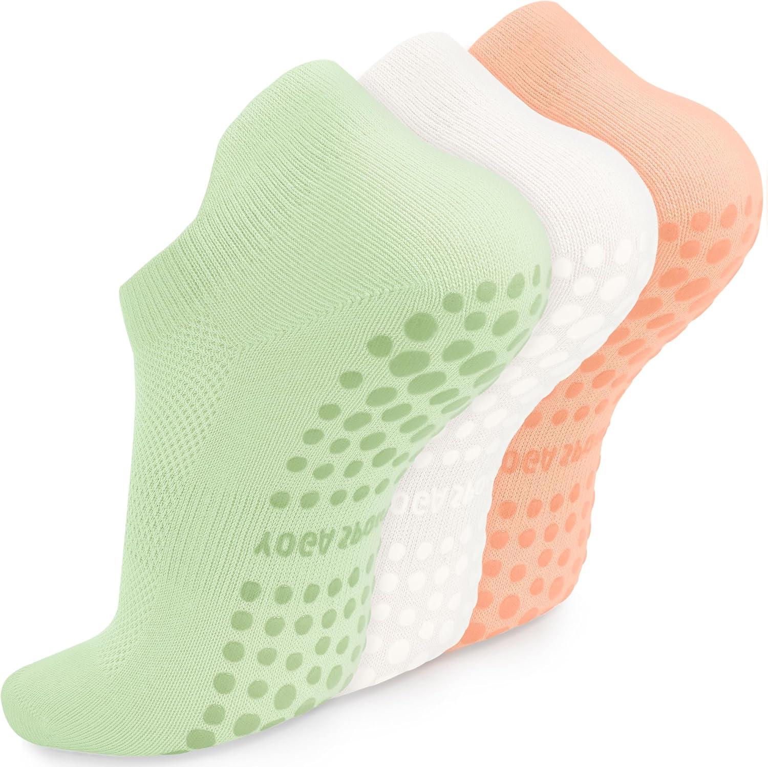 Diu Life Pilates Yoga Socks with Grips for Women,Non-slip Socks for Ballet Barefoot,Workout,Hospital,grip,Athletic Socks