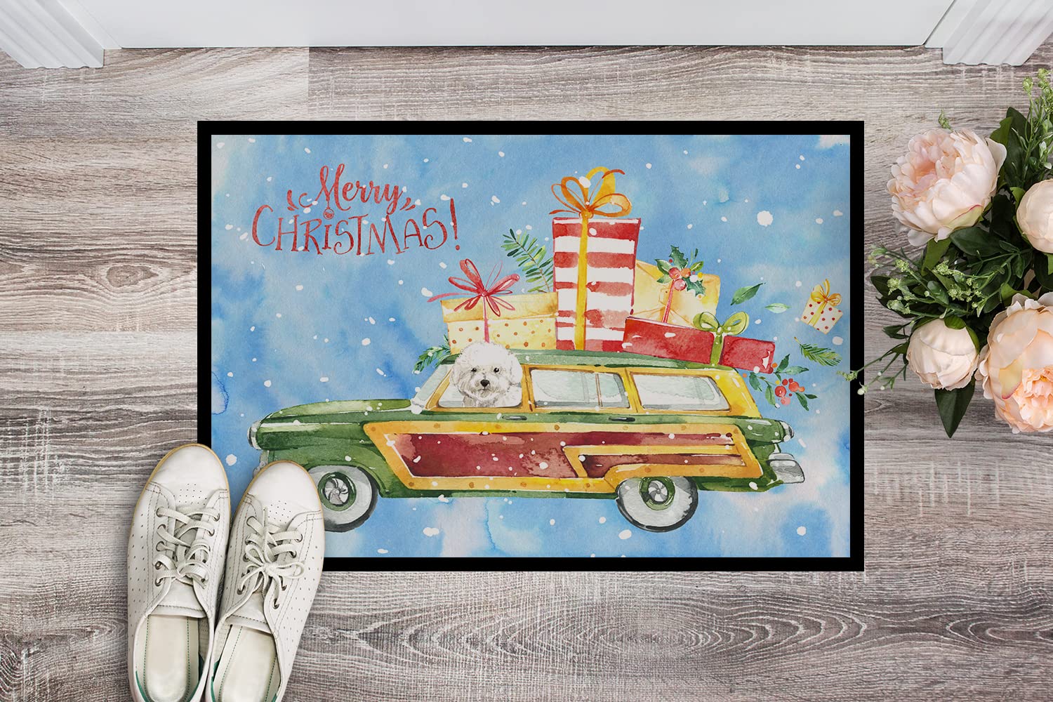 Caroline's Treasures Felpudo Felpudo con diseño navideño, Multicolor