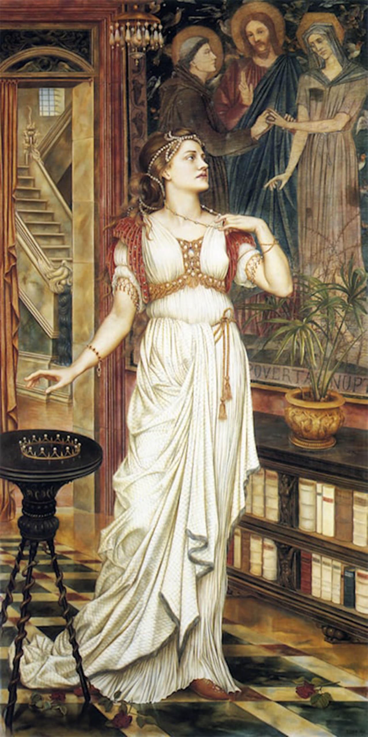 ARTXLXXBN Famous Prints Artwork Pictures Poster Painting Art the Crown of Glory by Evelyn De Artwork Landscape Pictures for Home Decor 60x90cm