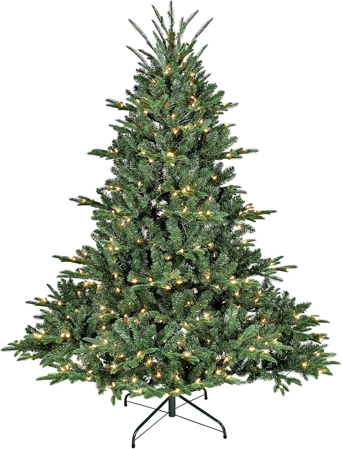 (Similar to) Pre-Lit Premium Spruce Fake Xmas Tree with 200 Lights, Leheyhey 4FT Artificial Christmas Tree with 674 PE&PVC Mixed Branch Tips, Metal Stand and Hinged Branches Pre-lit Green Full 4ft
