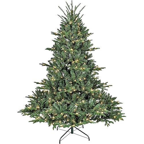 Pre-Lit Artificial Full Christmas Tree, 5 ft Christmas Tree with Lights - Hinged Xmas Tree for Holiday Party Office Home, 1122 PE&PVC Mixed Branch Tips, 350 Lights