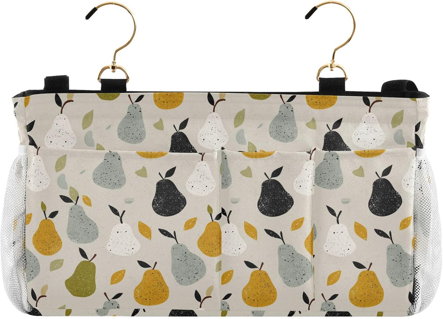 Bedside Essentails Pocket Style Pear Gray Storage Bag With Pockets Hanging Organizer for Headboards Bunk Beds Dorm Rooms Book Phone Magazine Holder organizador para mesa de noche