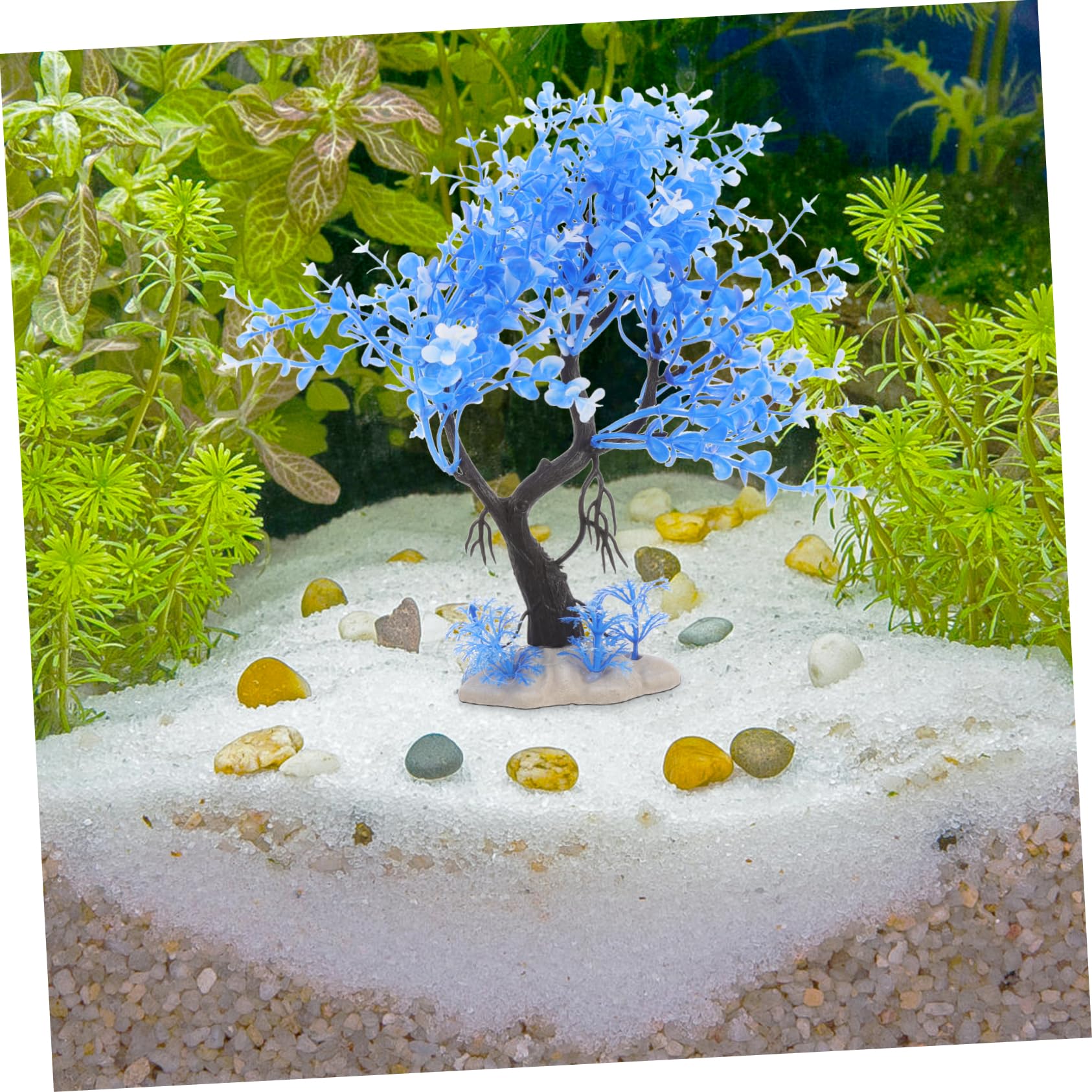 ULTECHNOVO 3 Set Piante Decorative in Acquatica Simulata Accessori Acquatici Finti per Acquari Decorazioni per Piccoli Pesci Piante per Acquari per i in 7 Pezzi*3