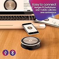 Vista 4 de EPOS - Sennheiser Expand 30 Altavoz Bluetooth portátil - Paquete global Teck con paño de microfibra GTW - Compatible con equipos, Zoom, Webex