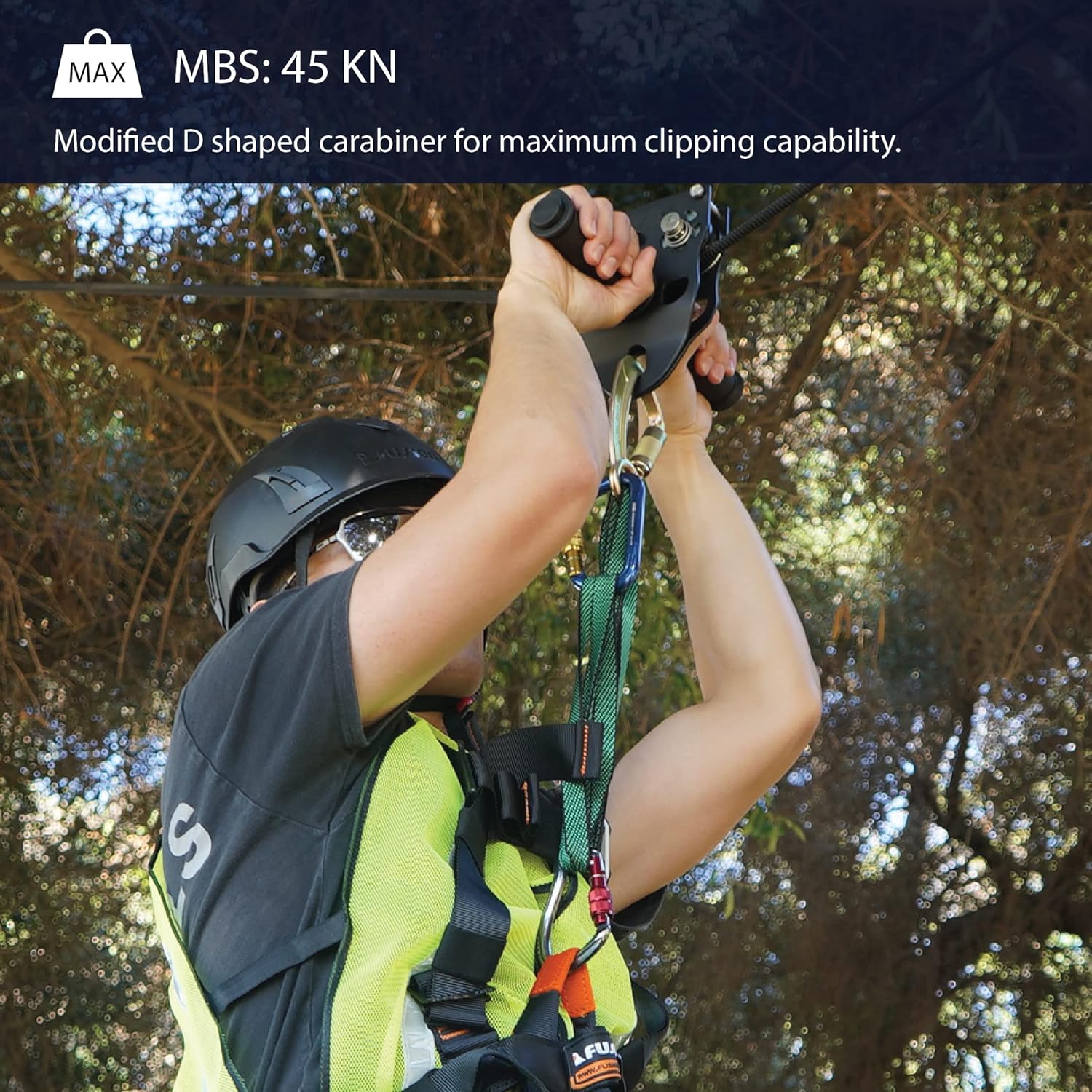 FUSION Climb Liberty Steel Auto-Lock Captive Eye High Strength Carabiner : Sports & Outdoors