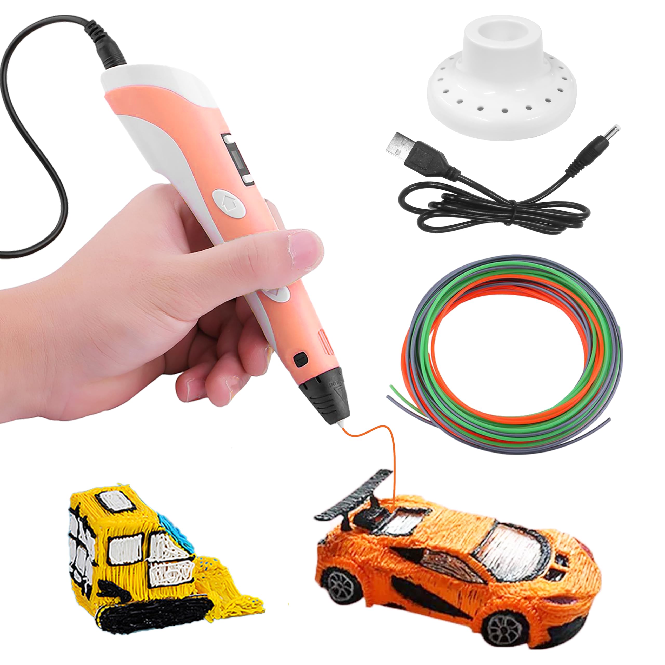 VGRASSP 3D Printing Pen for Crafts and Modelling for Your Kids - Temperature Control and LCD Display - 3 PLA Filaments (1.75 mm) Included - Color as per Stock (B08W9MLSTY) Amazon Price History, Amazon Price Tracker