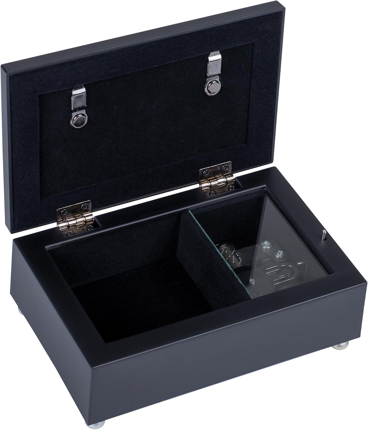 Cottage Garden Believe in The Beauty of Your Dreams Matte Black Petite Jewelry Music Box Plays Wonderful World
