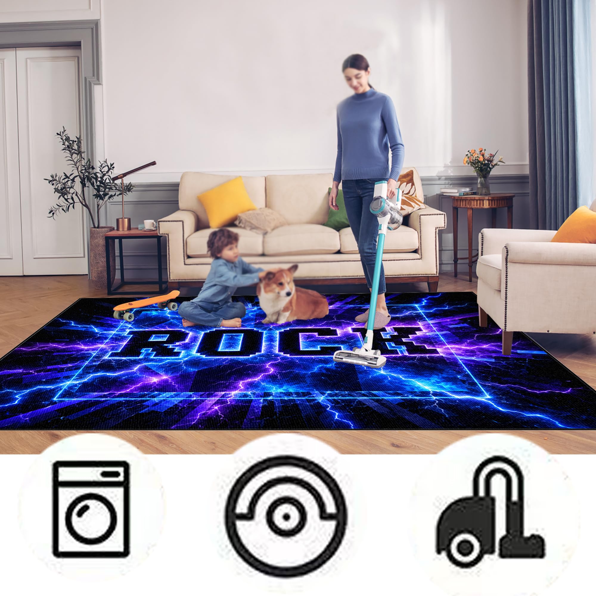 Tapis pour Batterie Acoustique, Tapis de Batterie Insonorisé, Tapis de Tambour antidérapant, Tapis Drum, Tapis insonorisant pour Batterie électronique, Tapis de Sol pour Batterie 230 x 180 cm