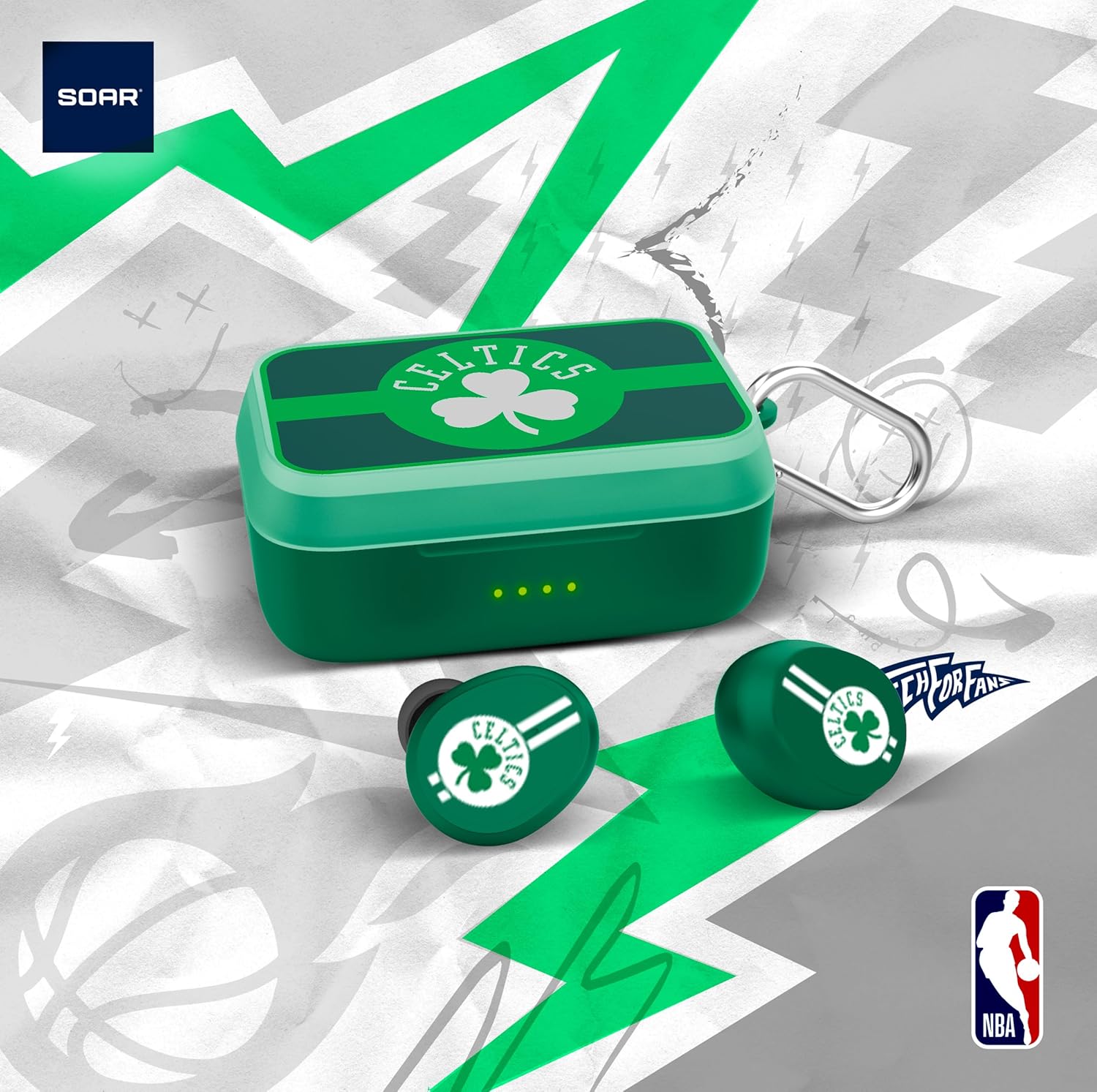 SOAR NBA Wireless Sport Earbuds: Comfortable Fit & Convenient Charging - Image 6