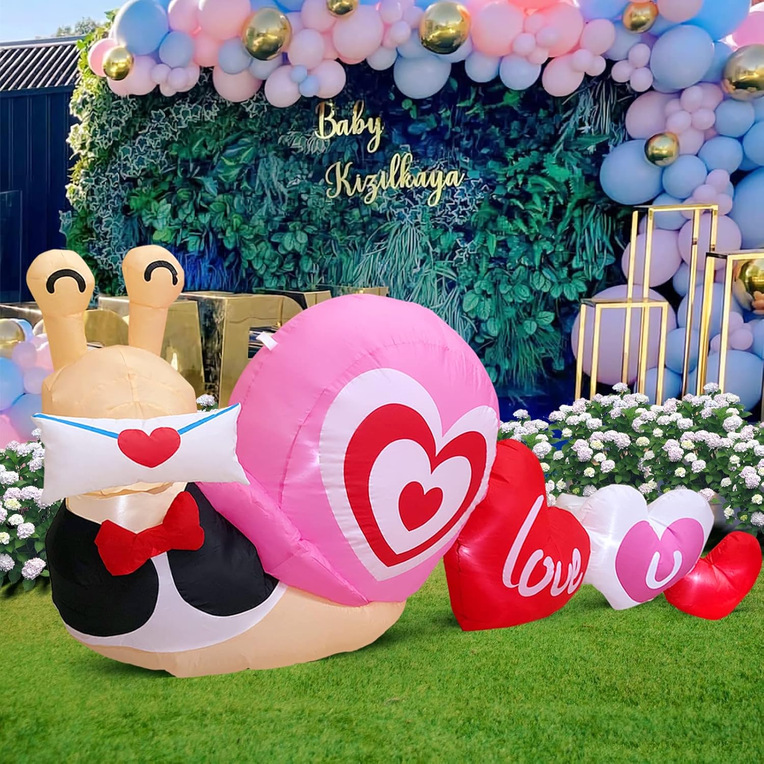 KOOY 8.2FT Long Valentines Day Inflatables Outdoor