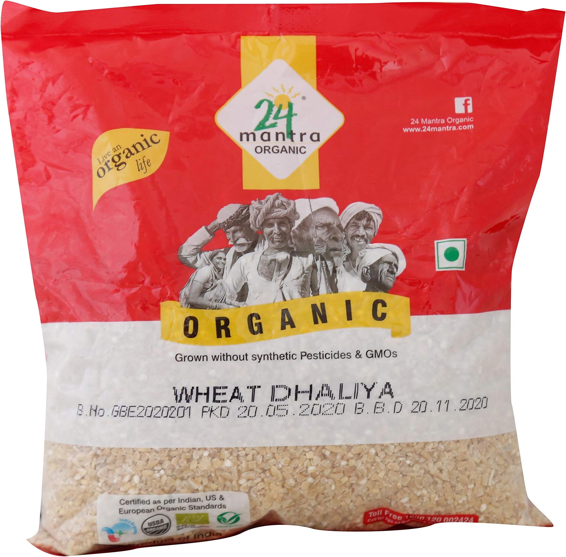 24 Mantra Organic - Wheat Daliya, 500g