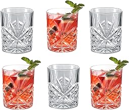 6xRoyal Cuisine 300ml Whisky Water Drinking Glasses Brandy Shot Glasses Whiskey Glass Tumbler Crystal Clear Scotch Vodka Rum Juice Drinkware-Glassware
