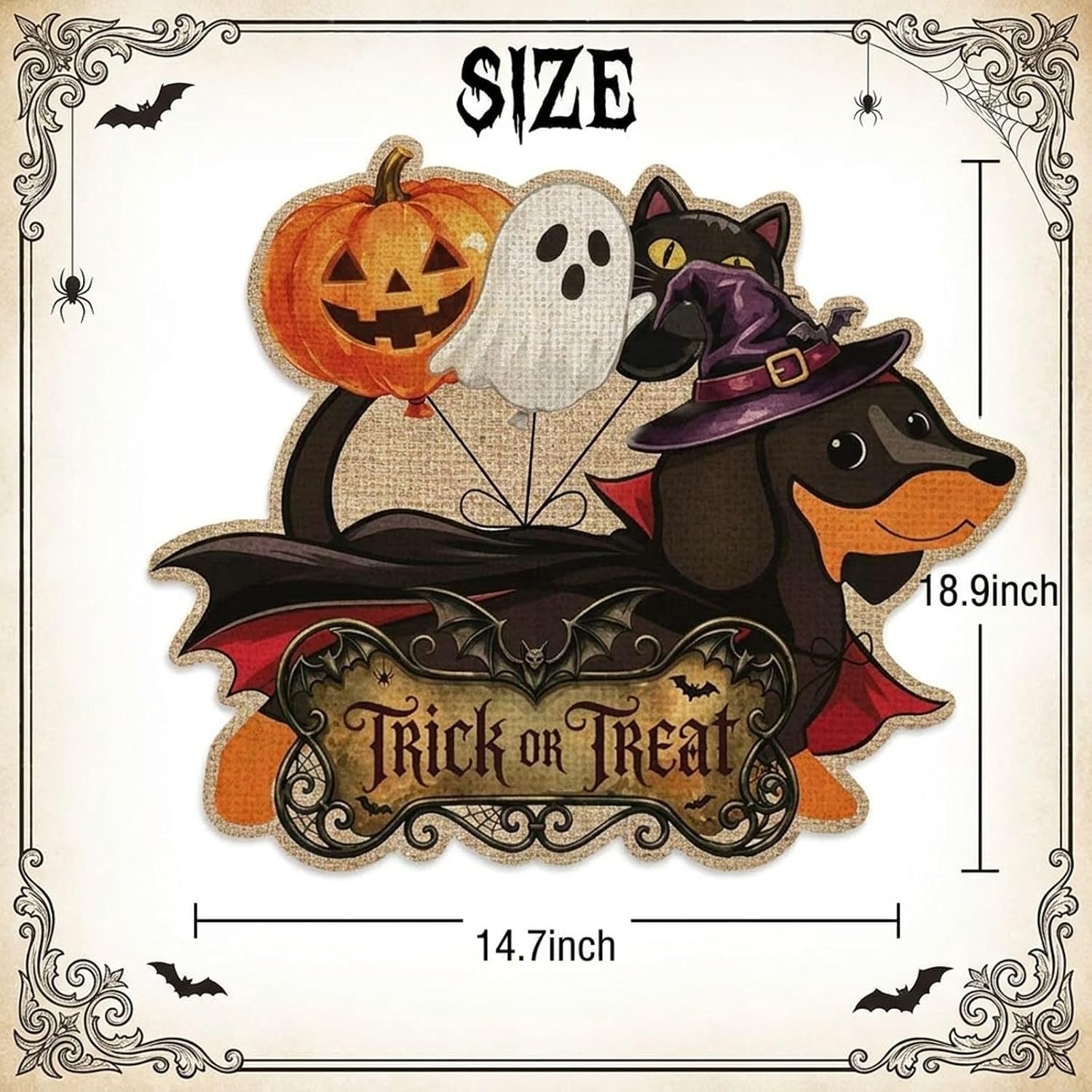 Halloween Dachshund Decor Outdoor - Dachshund Halloween Dog Decor Double Sided Garden Flag Outside Vertical Autumn Holiday Welcome Yard Decoration Lawn Outdoor Decor