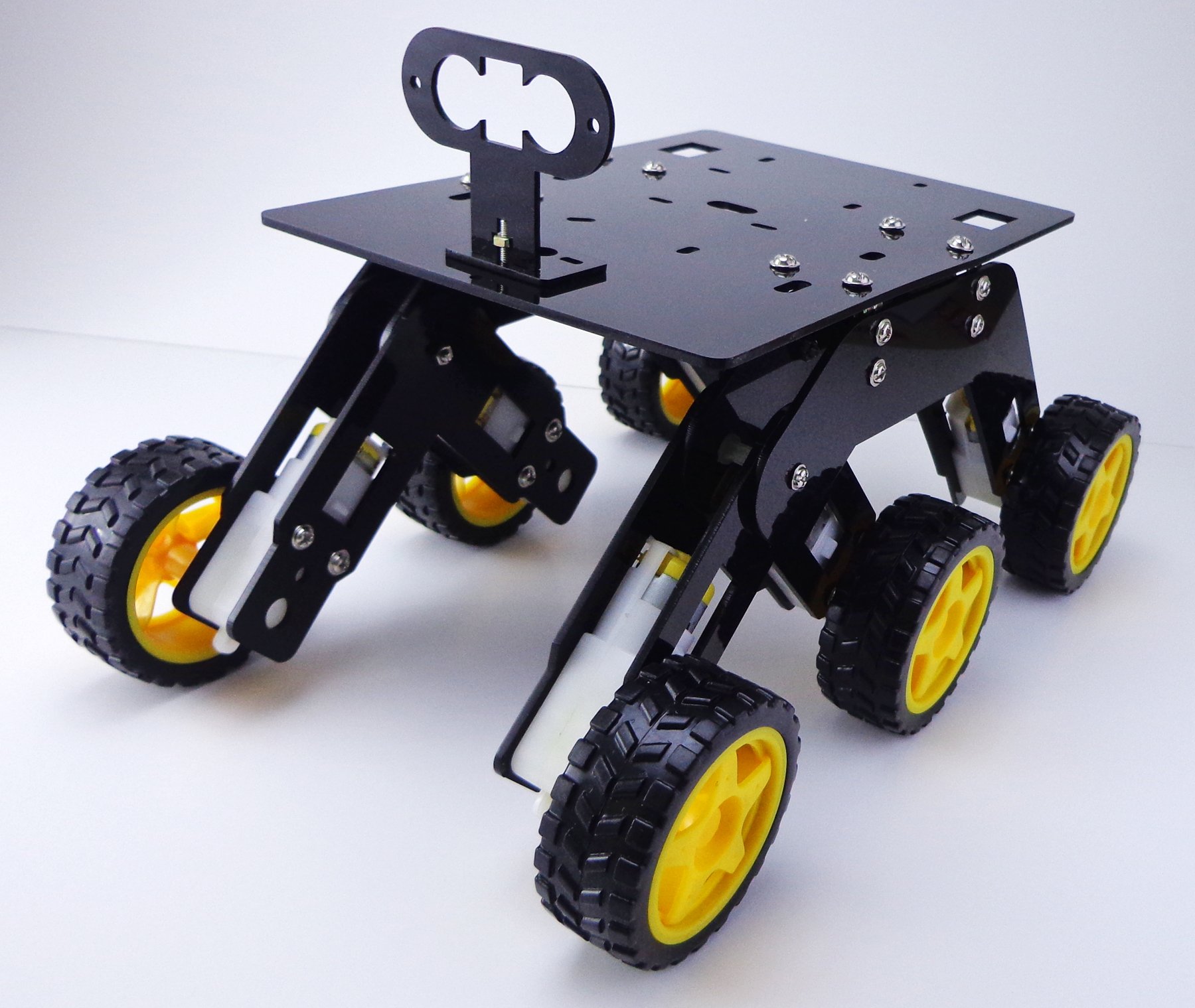Kit4Curious Acrylic 6 Wheel Drive Curious Chassis for DIY Robotics (Black) - Image 5 thumbnail