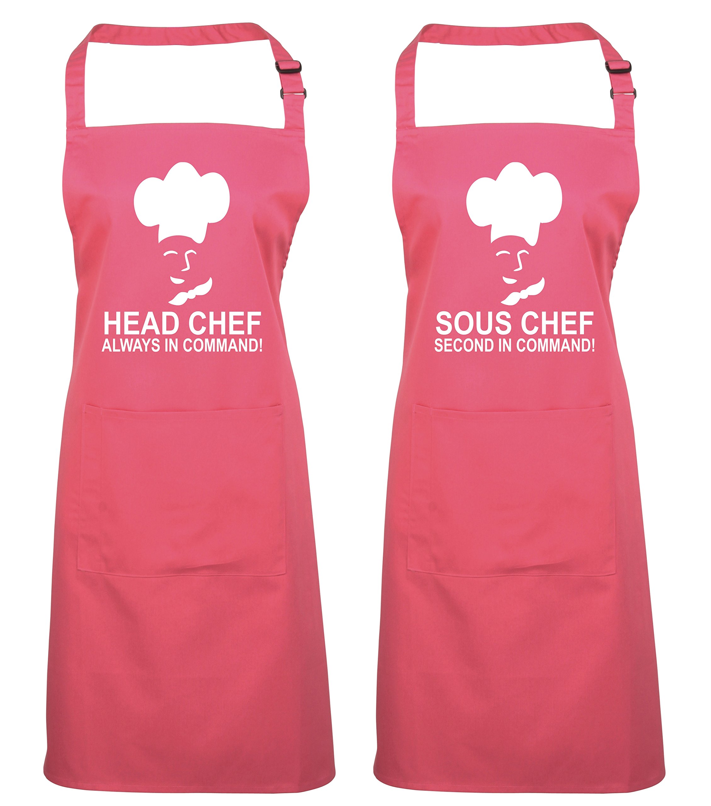 Edward Sinclair Fuchsia & Fuchsia | Matching Apron | Fuchsia Headchef & Fuchsia Sous Chef | Gift Set