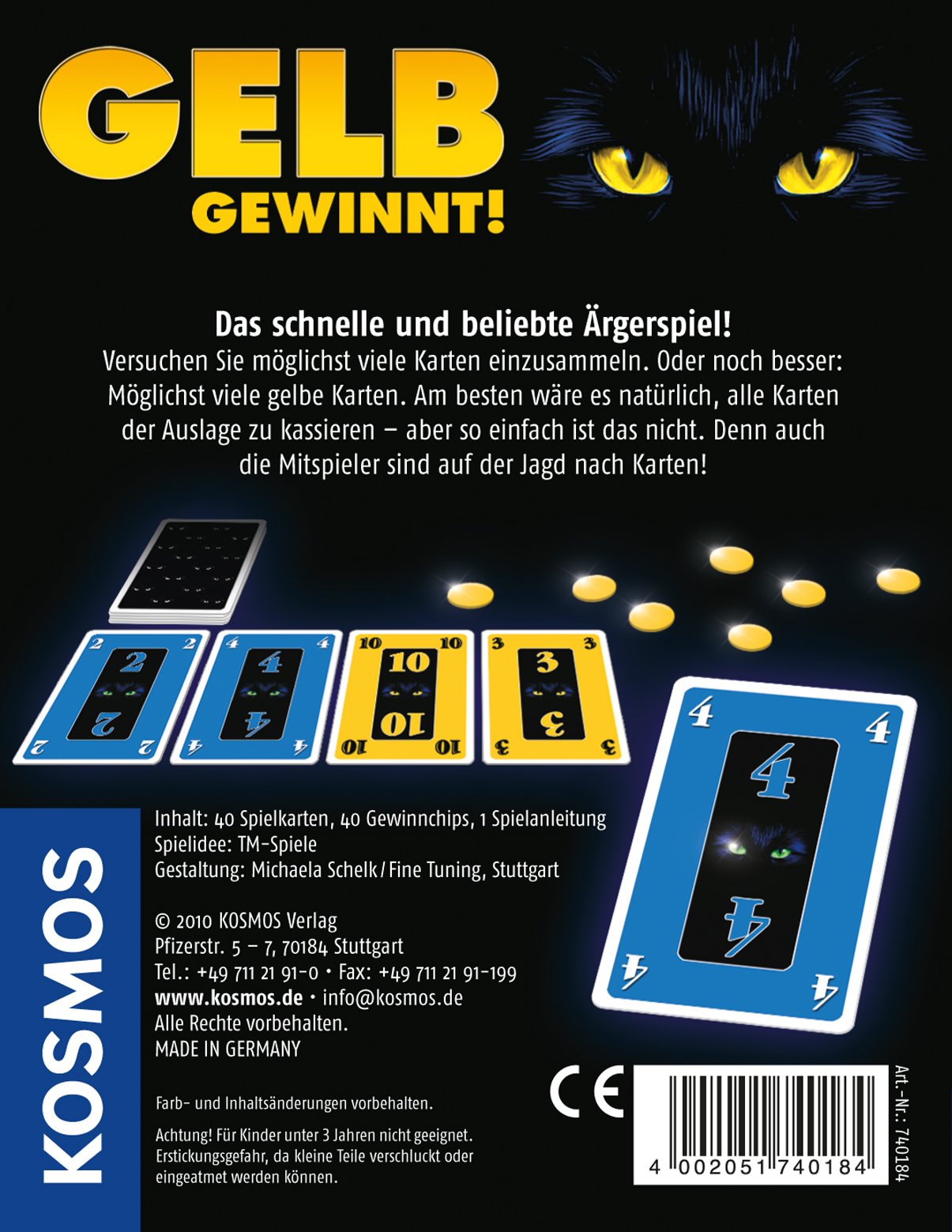 Kosmos 7401840 Gelb gewinnt - Kartenspiel