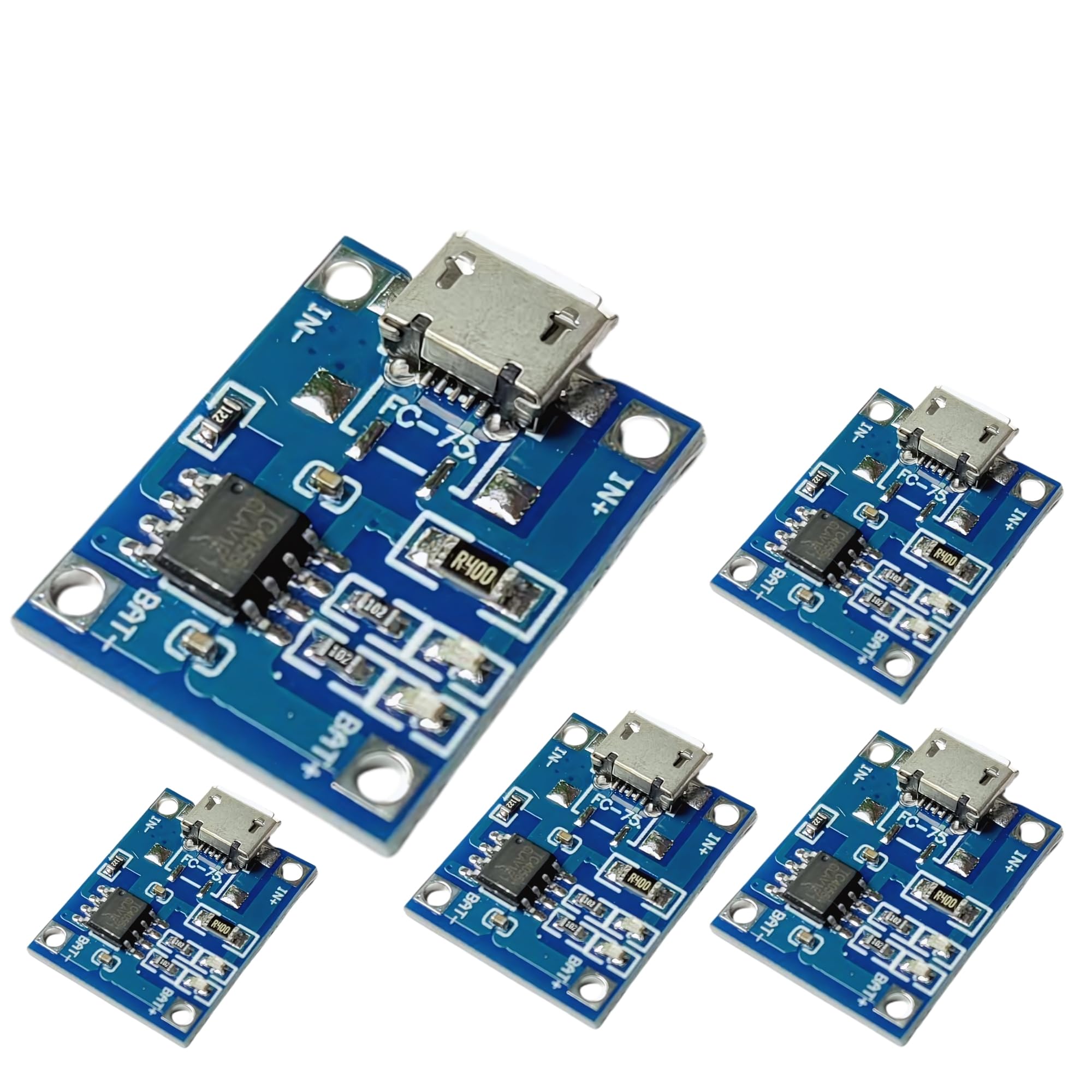 ElectroBricks TP4056 Type B Micro USB 3.7V Lithium Battery Charging Module with LED Indicator Charger 1A Output Pack of 5-picture-26