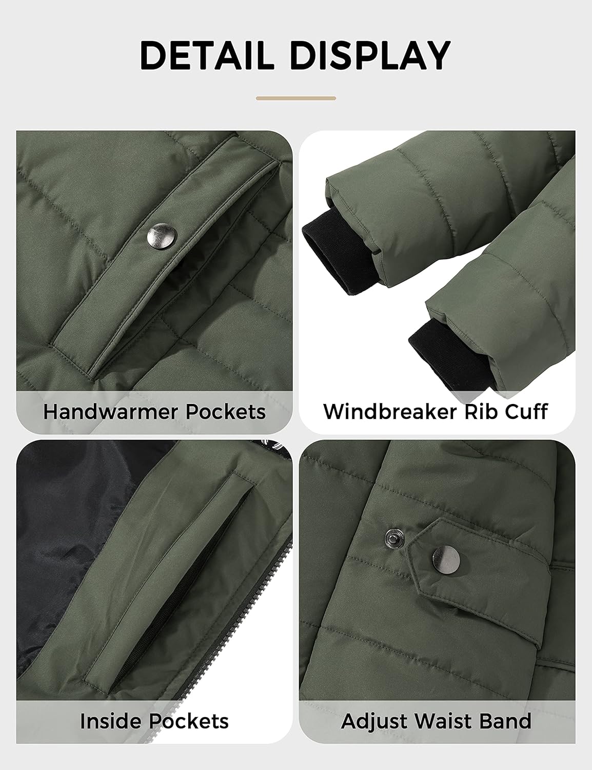 Soularge Women's Plus Size Winter Thicken Puffer Coat with Detachable Hood - Image 7