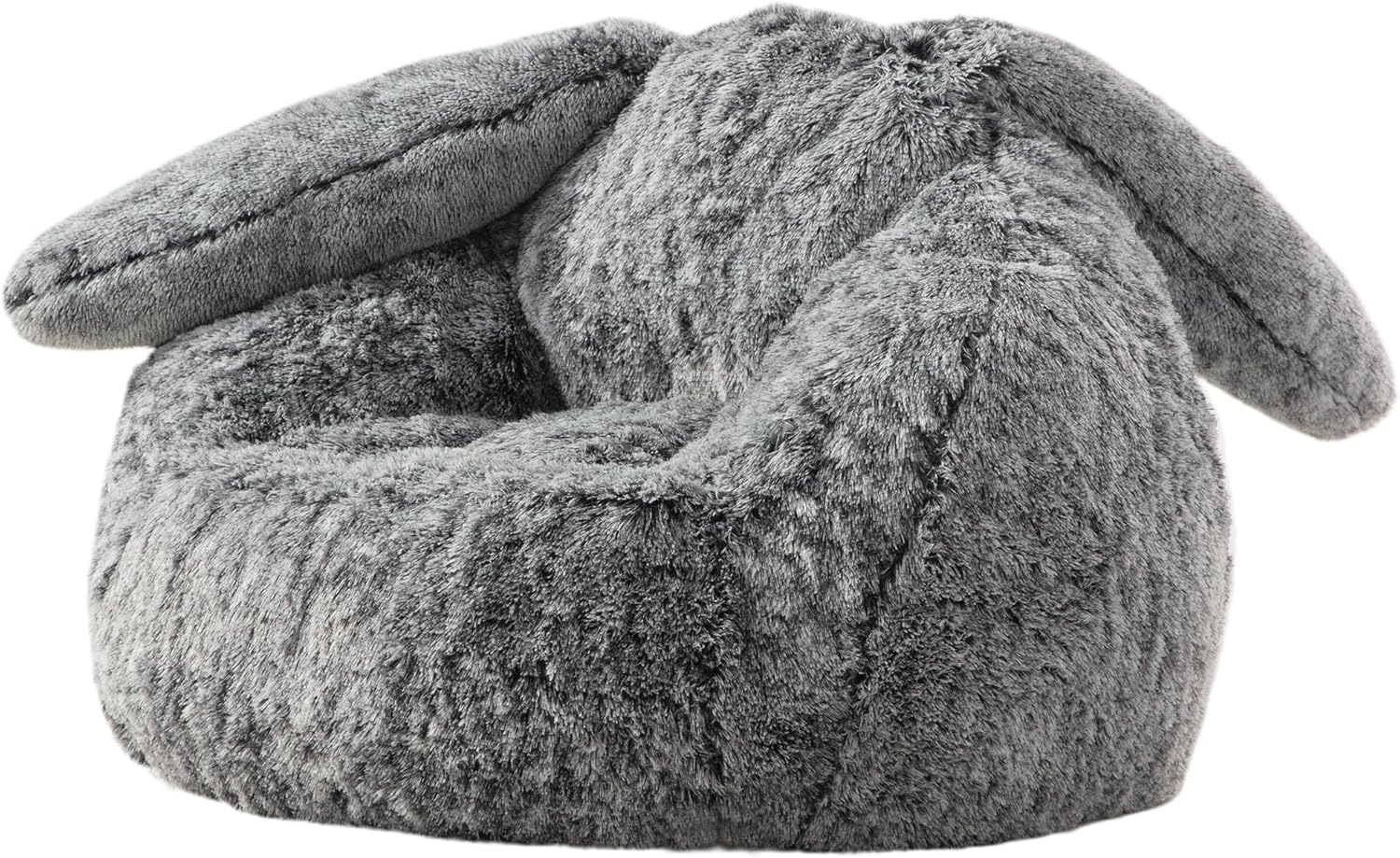 Achicsofar Bean Bag Chair for Adults Kids Giant Fluffy Plush Bean Bag Sofa with Filler Faux Fur Rabbit Shaped Beanbag Chairs Comfy Accent Floor Couch for Gaming, Reading in Bedroom, Living Room, Dorm