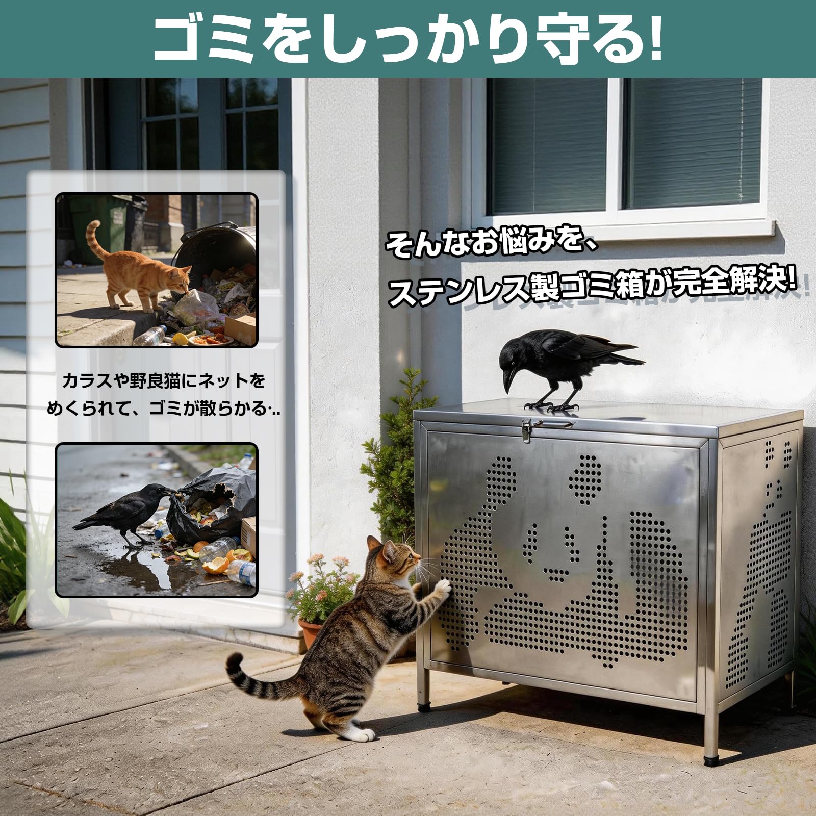 動物　金属製　ごみ箱 Amazon.co.jp: 犬のうんちゴミ箱 屋外 ビンテージ ペットくず