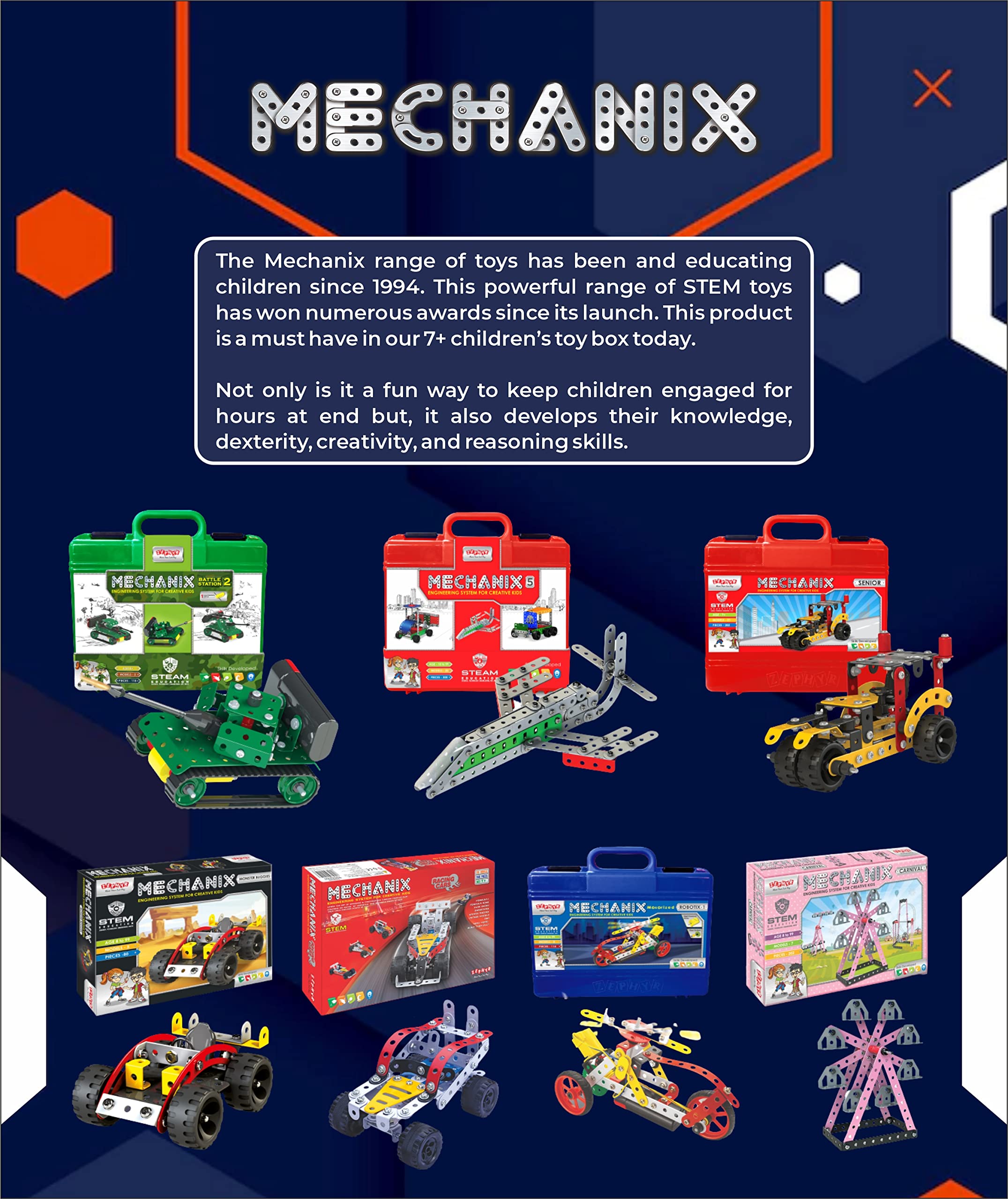Mechanix Zephyr Carnival,Building Blocks,Construction Set,for Girls 6 Yr+,Pink - Image 6 thumbnail