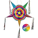 Large Pinata with Rainbow Cones and 25-ft Rope included, Extra Large Party Piata (32), Piata para Cumpleaos, Adult Pinatas for Birthday Party (TexMex Fun Stuff)
