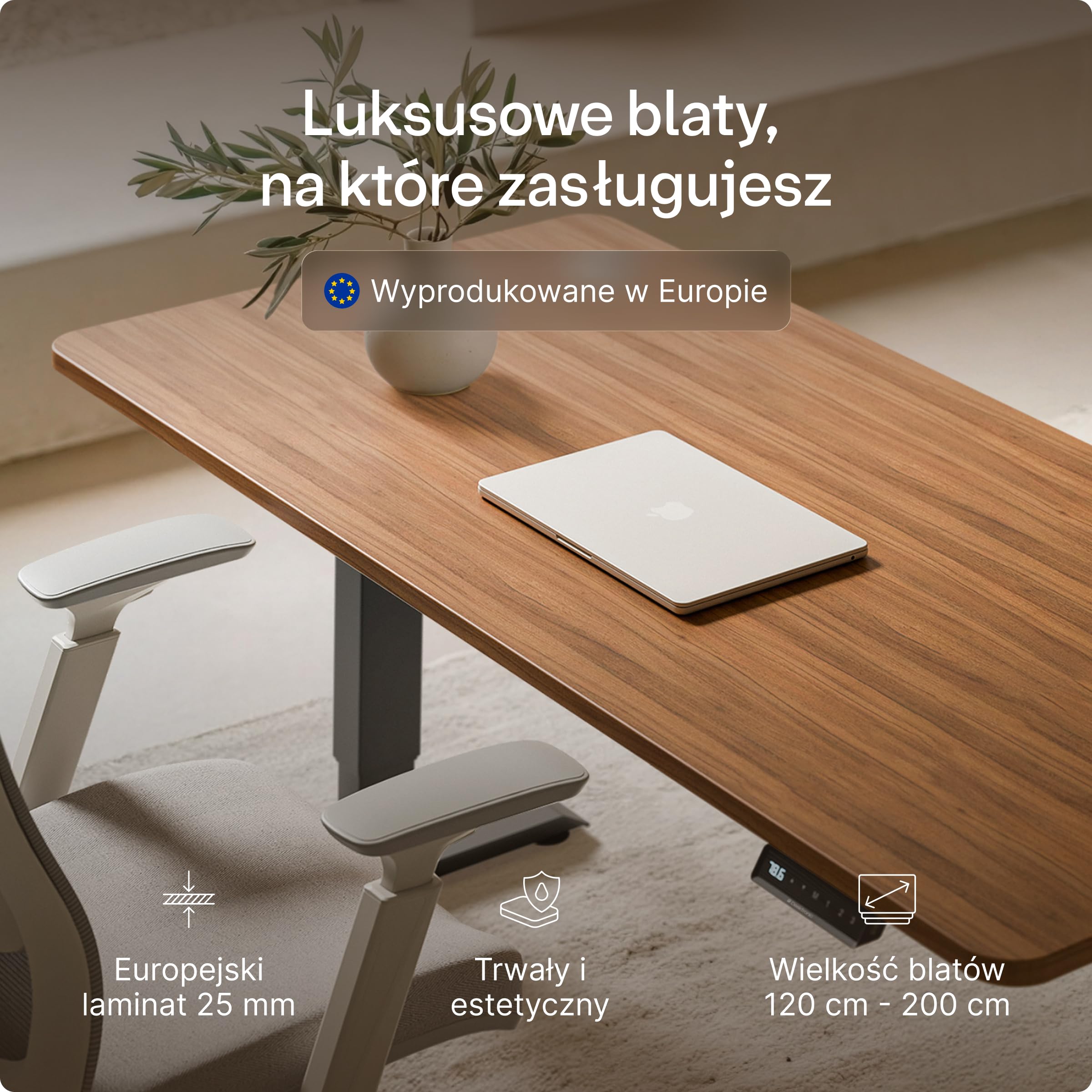 Desktronic Biurko z regulacją wysokości (160 x 80 cm) – biurko z regulacją wysokości, elektryczne, z cichym podwójnym silnikiem i ekranem dotykowym, wysoka nośność, stolik barowy HomePro
